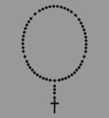 Catholic rosary beads vector - obrazy, fototapety, plakaty