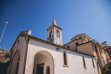 Fototapeta premium Views of Riomaggiore in Cinque Terre, Italy
