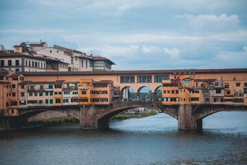 Obraz premium VIews of the Ponte Vecchio in Florence, Italy