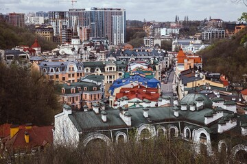 The Vozdvyzhenka Barrio Neighborhood in Kyiv, Ukraine