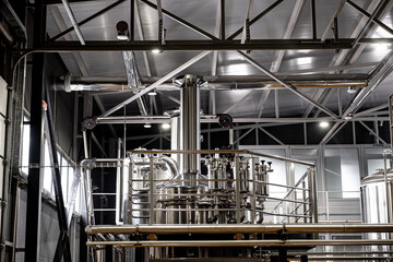 Craft beer brewing equipment in privat brewery