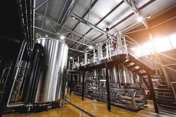 Craft beer brewing equipment in privat brewery