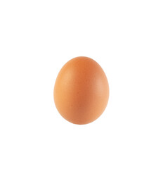 Egg Isolated on White Background. One of the Chiken, ECO, Ecologycal, Life, Brekfast, Food Cooking and Kitchen Symbols.