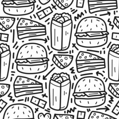 food pattern designs illustration, for clothing, wallpapers, backgrounds, posters, books, banners and more