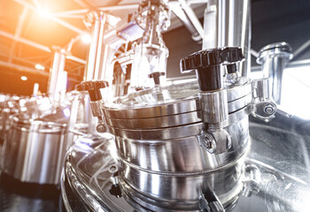 Craft beer brewing equipment in privat brewery