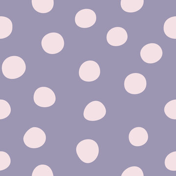 Irregular Pastel Polka Dot Vector Pattern 