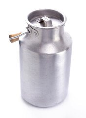 Milk can container isolated at white background
