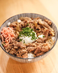 Gyudon beef with rice