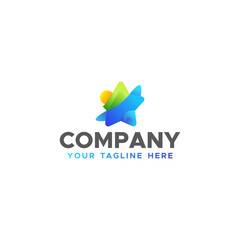 Fluid Star Logo For Company Brand