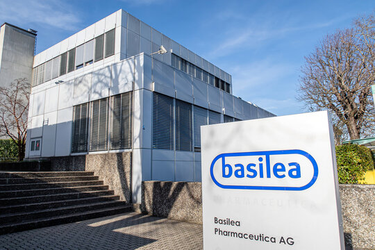 BASEL, SWITZERLAND - MARCH 15, 2020: Basilea Pharmaceutica is a multinational specialty biopharmaceutical company headquartered in Basel, Switzerland