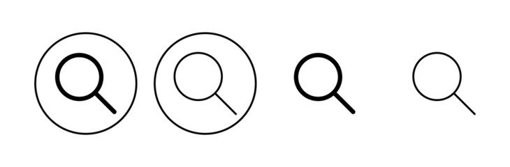 Search icon set. search magnifying glass icon