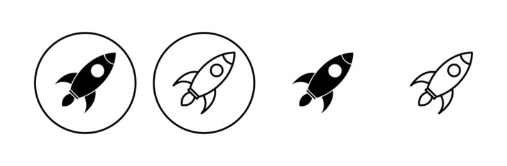 Rocket icon set. Startup icon vector.