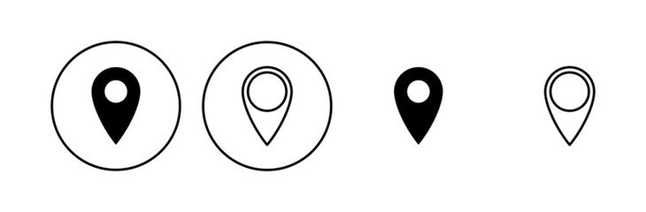 Pin icon set. Location icon vector. destination icon. map pin