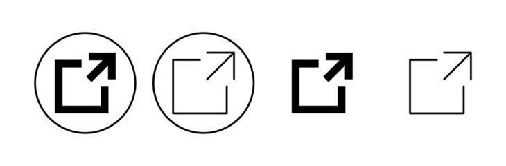 External link icon set. link icon vector. hyperlink symbol