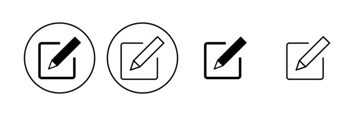 Edit icon set. edit document icon. edit text icon. pencil. sign up
