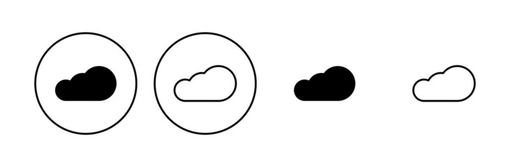 Cloud icon set. cloud vector icon