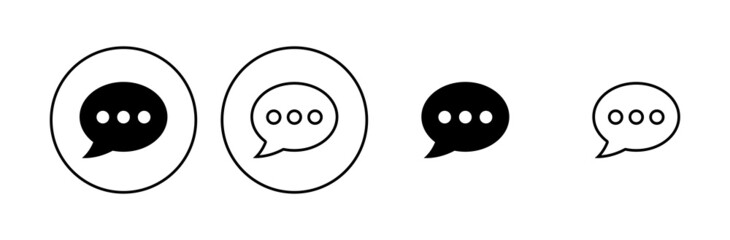 Chat icon set. speech bubble icon. comment icon vector. message. contact us
