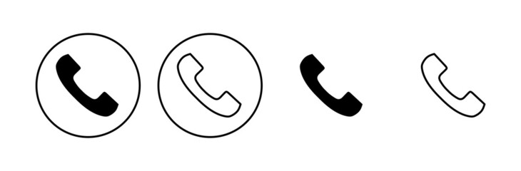 Call icon set. telephone icon vector. phone icon vector. contact us