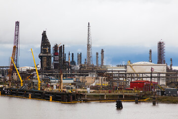 Oil refinery in Beaumont, Port Arthur, USA.