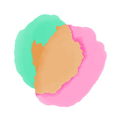 Fototapeta premium Abstract watercolor blot. Decorative vector element. Hand drawn watercolor splash isolated on the white background