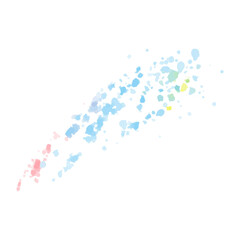 Abstract watercolor splashes and drops. Hand drawn watercolor paint splatters. Vector design element isolated on the white background.