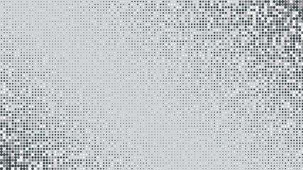 Abstract light glittering gray dotted background with dark corners. Pop art grey retro texture for wallpaper, banner or presentation design