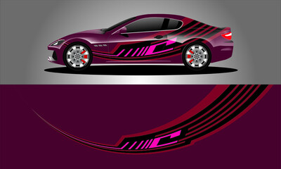 Car sticker or car wrap with natural natural concept with abstract line concept and initial C, can be installed on all