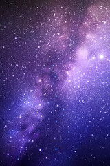 Night starry sky. Milky Way, stars, nebula. Space vertical background - 450997302