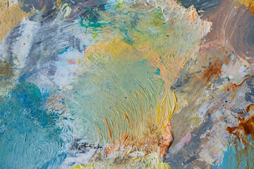 Abstract grunge background with oil paint