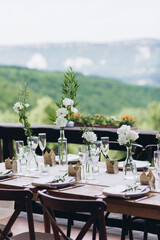 Boho wedding table for a newlywed banquet.