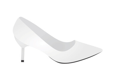 White platform shoe. vector illustration