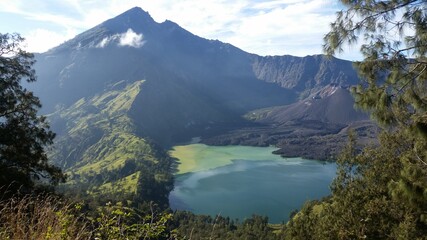 Naklejka na ściany i meble Gunung Rinjani Volcano Lombok
