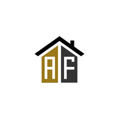 af home logo design vector luxury linked