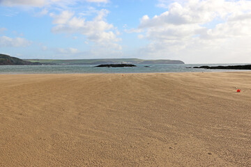 Bigbury Beach, Devon, at low tide	