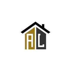 al home logo design vector luxury linked
