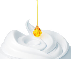 Oil drop with cosmetic Beauty cream