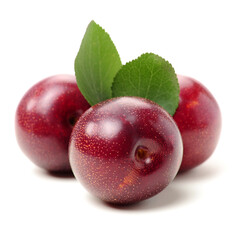 Sweet plum isolated on white background 