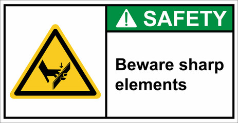 Be careful, your hands are cut.Safety sign.