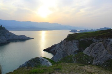 sunset in the mountains