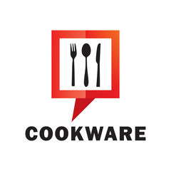 Vector logo of the cookware, dining utensils store