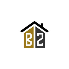 bz home logo design vector luxury linked