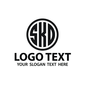SKD letter Abstract logo template - circle SKD sign vector