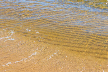 Soft wave of sea on sandy beach