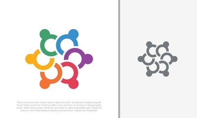 Global Community Logo Icon Elements Template. Community human Logo template vector. Community health care. Abstract Community logo