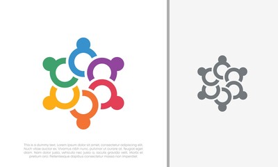 Global Community Logo Icon Elements Template. Community human Logo template vector. Community health care. Abstract Community logo
