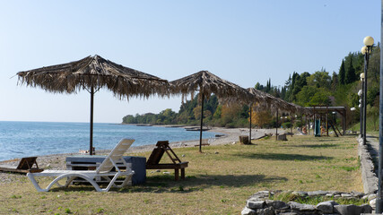 Beach in New Afon. Abkhazia. 