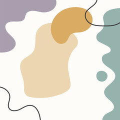 Abstract square design template. Modern background drawn by hand. Vector illustration.