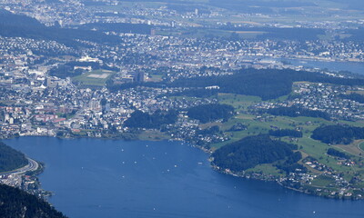 lac des quatre-cantons vu du stanserhorn