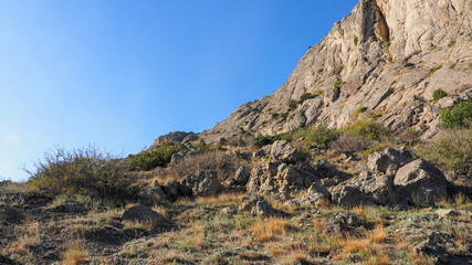 Mountain landscape with a beautiful trail