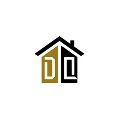 dq home logo design vector luxury linked